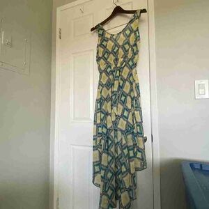 Sleeveless Geometric Print Dress